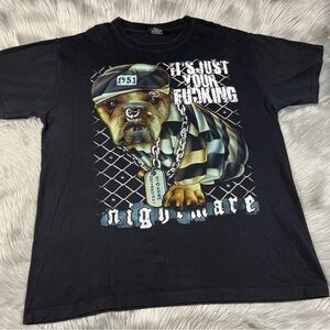 Rock Chang men’s bulldog novelty rocker t shirt